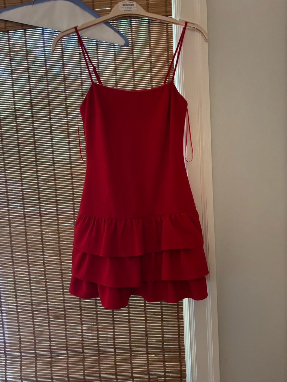 Likely Red Tiered Ruffle Slip Dress